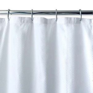 Splash Shield Microfiber Shower Curtain white NWT